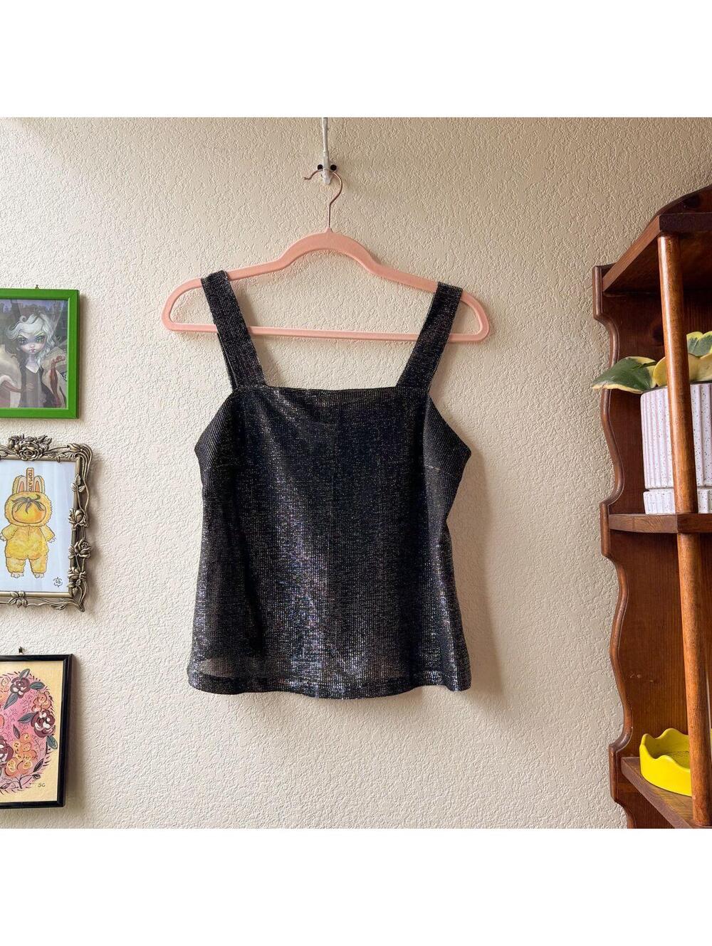 Vintage Women's Y2K 90's Glam Emo Goth Grunge Mesh Blouse